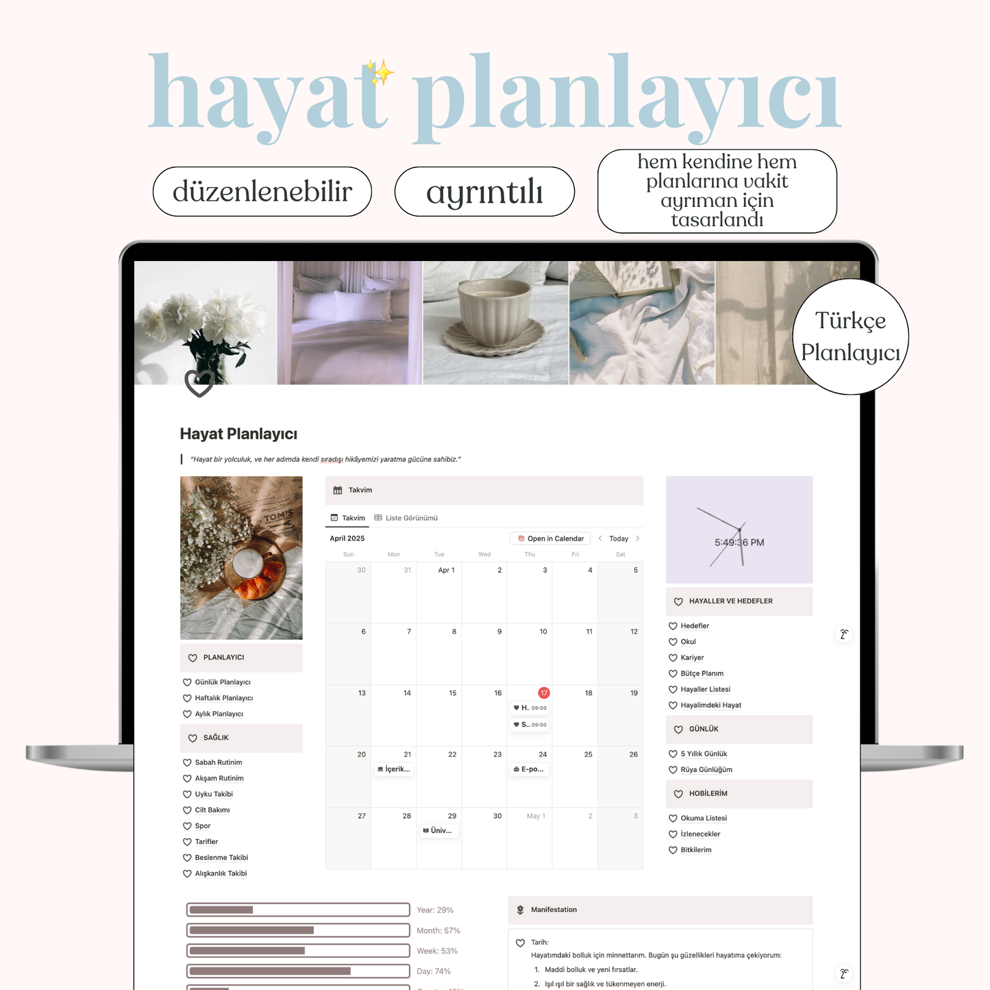 Hayat Planlayıcı Notion