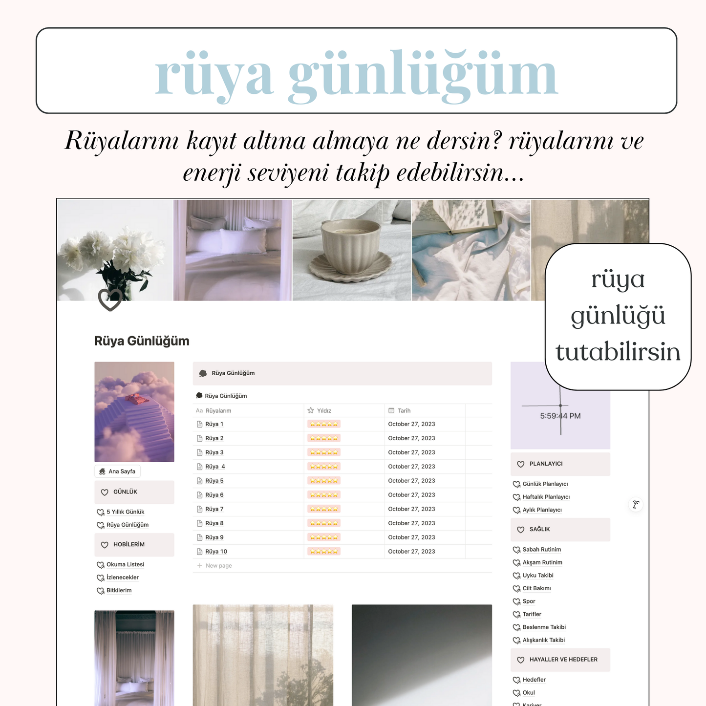 Hayat Planlayıcı Notion