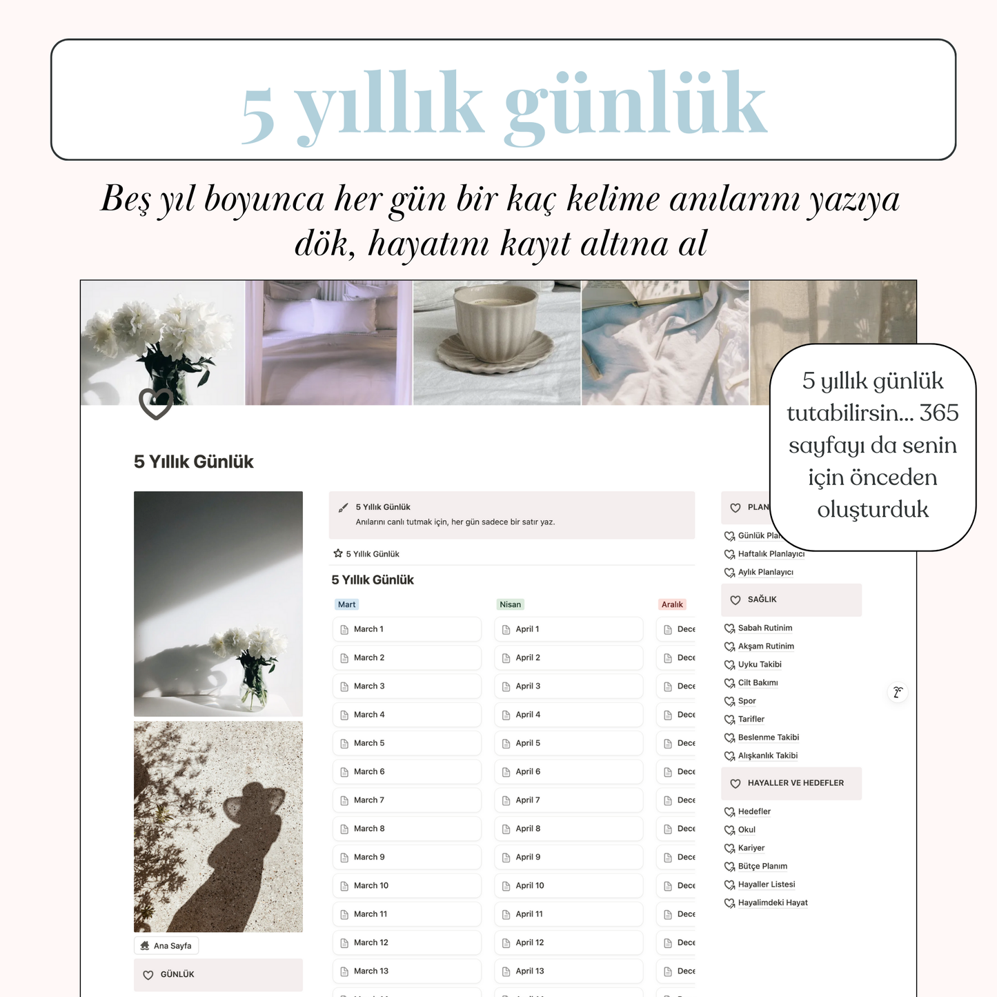 Hayat Planlayıcı Notion