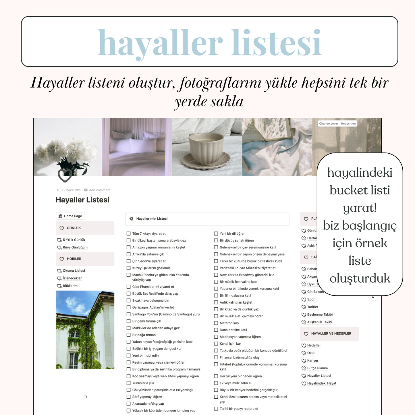Hayat Planlayıcı Notion
