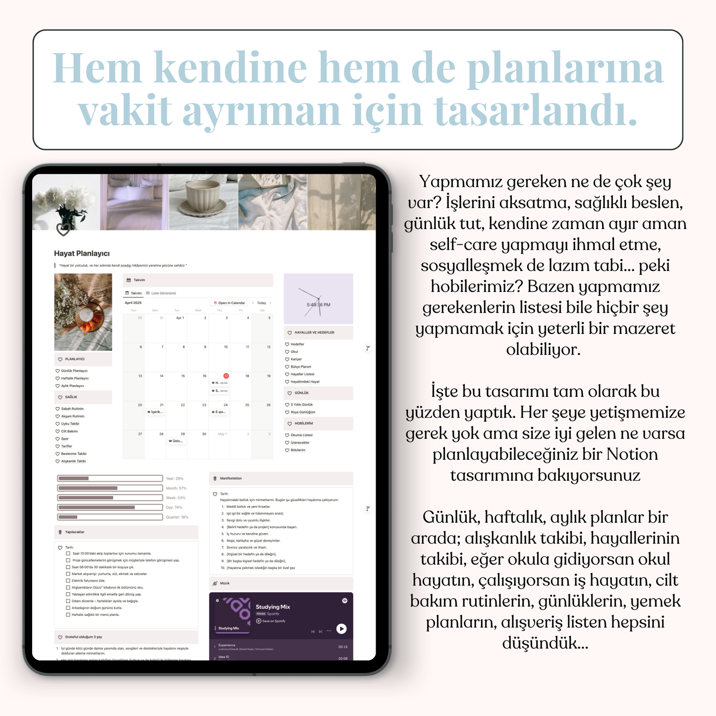 Hayat Planlayıcı Notion