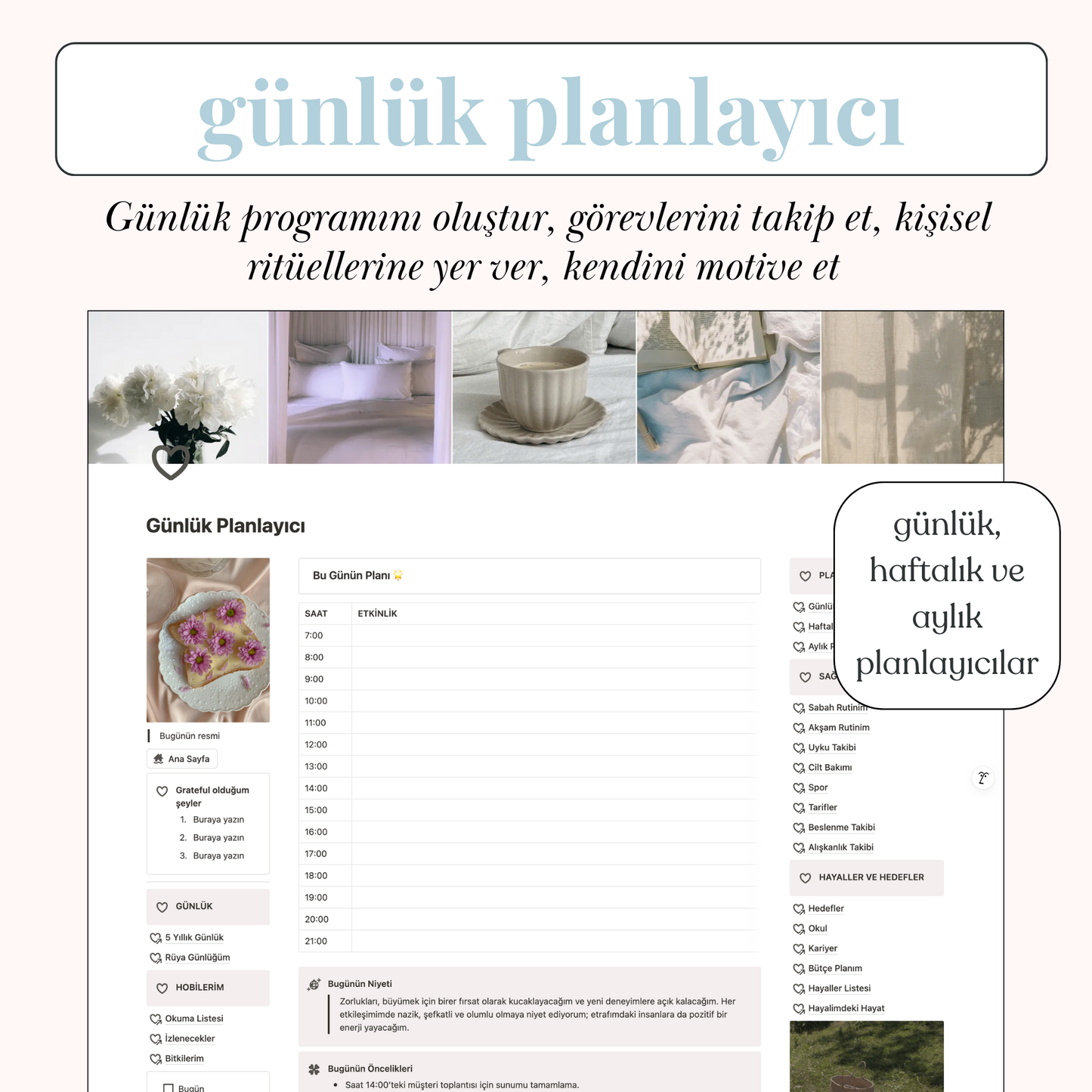 Hayat Planlayıcı Notion