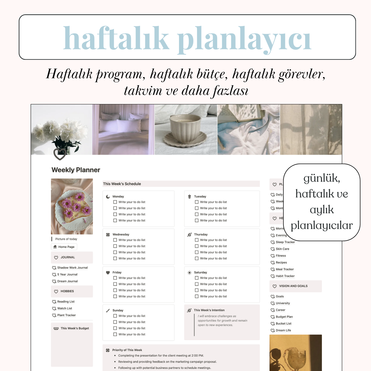 Hayat Planlayıcı Notion