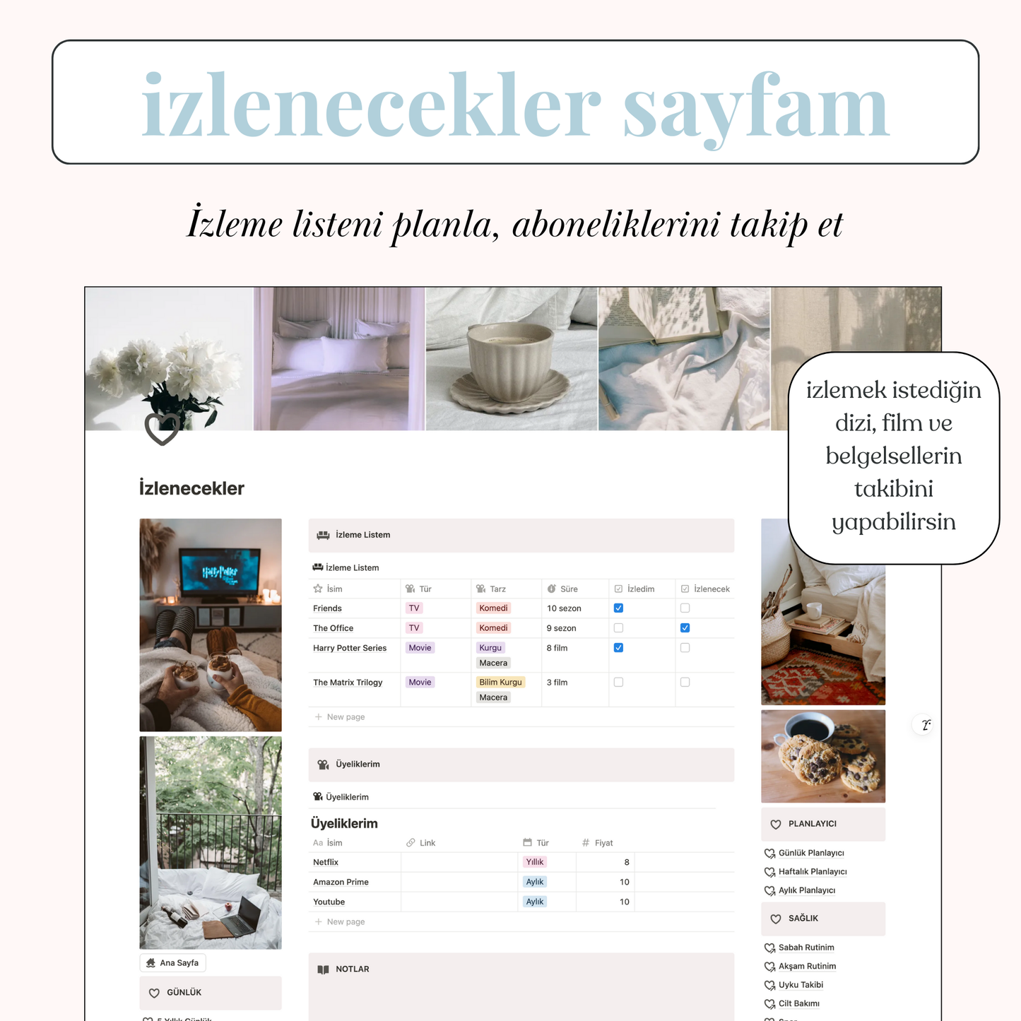 Hayat Planlayıcı Notion