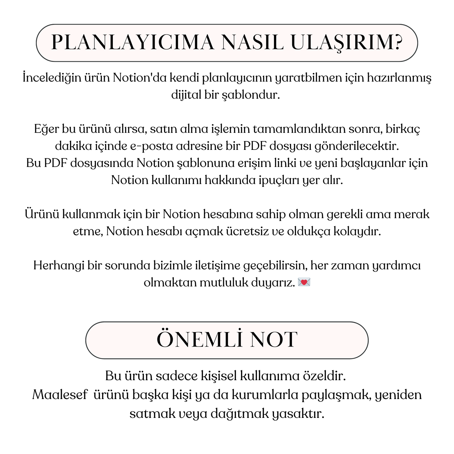 Hayat Planlayıcı Notion