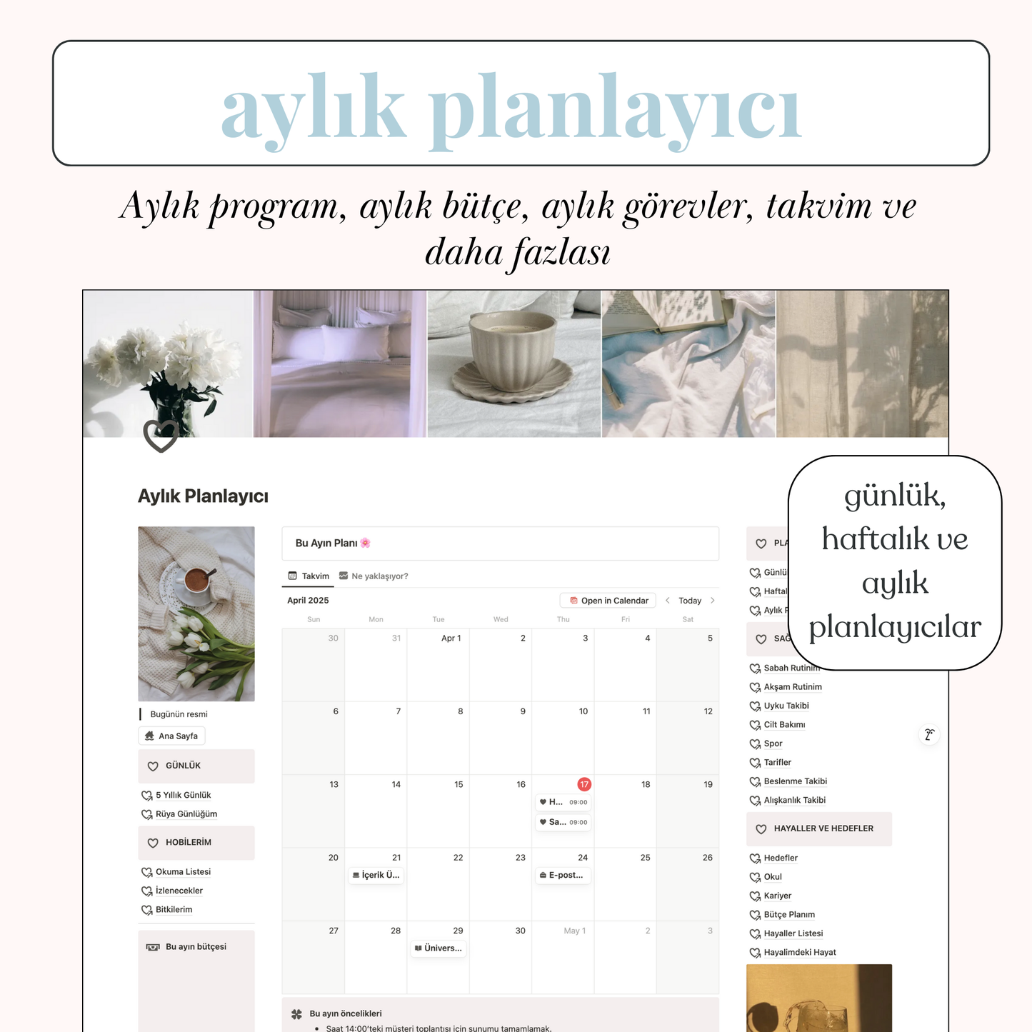 Hayat Planlayıcı Notion