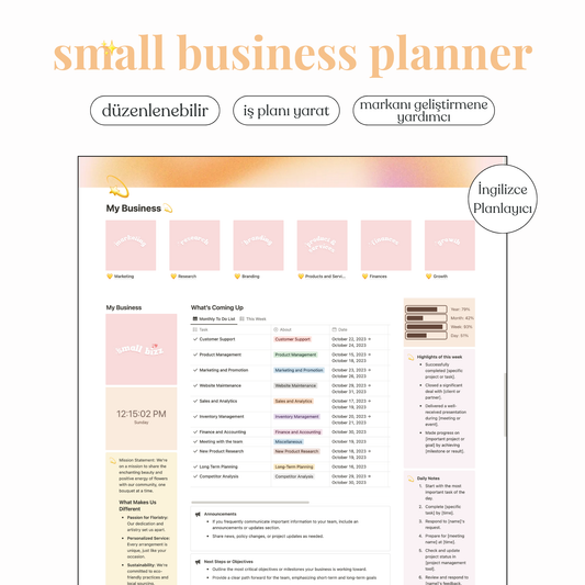 Small Business Notion Planlayıcı